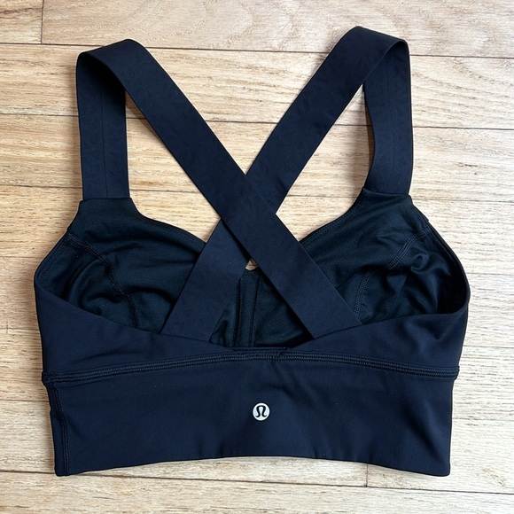Lululemon Deep V Neck Bra 6 Black EUC - Picture 2 of 5